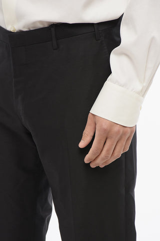 CC COLLECTION Rip Stop Checked Wool and Silk CERIM.RESET Pants