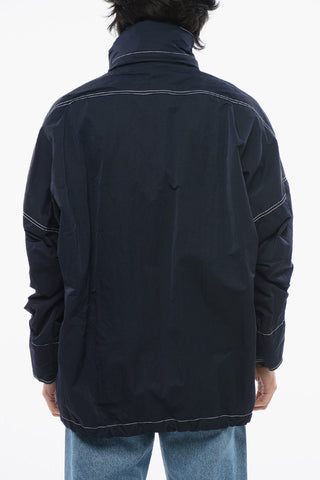 Tech Nylon Parka with Exposed Seams