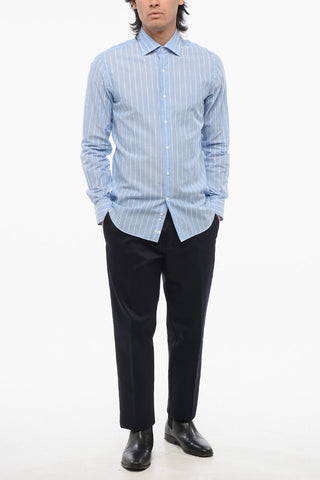 Spread Collar Striped Shirt