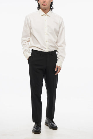 Solid Color Slim Fit Pants with 4 Pockets