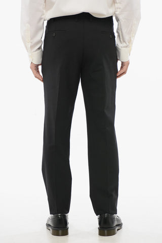 Solid Color Slim Fit Pants with 4 Pockets