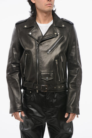 Leather PERFECTO Biker Jacket with Zipped Sleeves