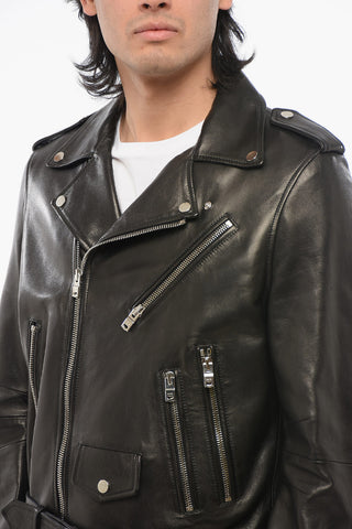 Leather PERFECTO Biker Jacket with Zipped Sleeves