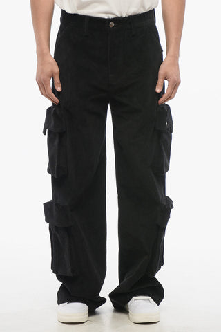 Corduroy Cargo Pants with Belt Loops