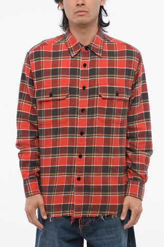Cotton Flannel Plaid Check Shirt