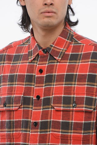 Cotton Flannel Plaid Check Shirt