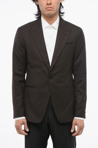 Nadelstreifen-Blazer mit Spitzrevers