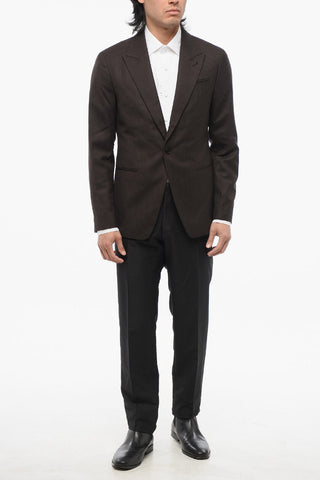 Nadelstreifen-Blazer mit Spitzrevers