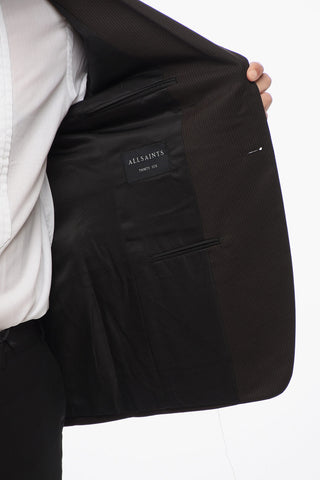 Nadelstreifen-Blazer mit Spitzrevers