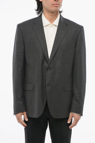 CC COLLECTION Side Vents Virgin Wool  2-Button Blazer With Flap Pocket