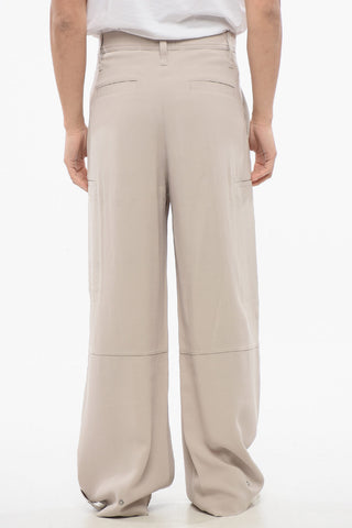 Pantaloni Cargo Flared Fit con Passanti