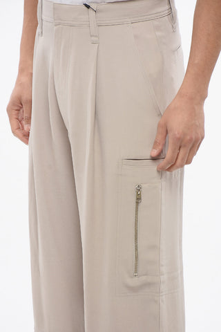 Pantaloni Cargo Flared Fit con Passanti