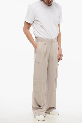 Pantaloni Cargo Flared Fit con Passanti