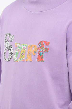 Felpa Mock-Neck in Tinta Unita con Patch a Contrasto