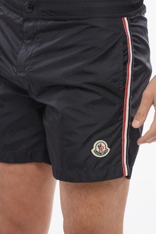 Nylon Swim Shorts with Contrast  Side Bands
