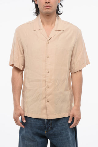 EMPORIO Back Embroidered PALMS Bowling Shirt
