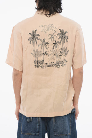 EMPORIO Back Embroidered PALMS Bowling Shirt