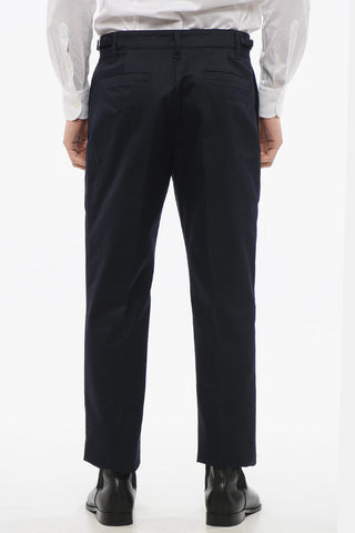 Cotton Chinos Pants with Side Martingales