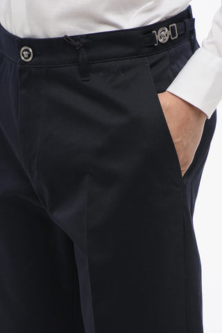 Cotton Chinos Pants with Side Martingales