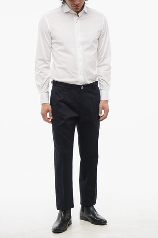 Cotton Chinos Pants with Side Martingales