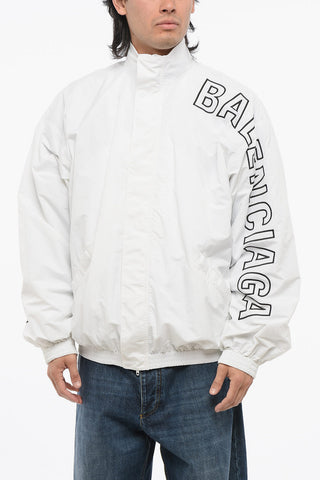 Nylon Windbreaker with Embroidered Logo