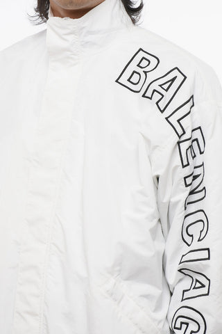 Nylon Windbreaker with Embroidered Logo