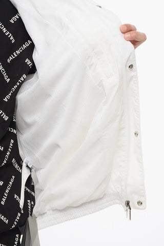 Nylon Windbreaker with Embroidered Logo