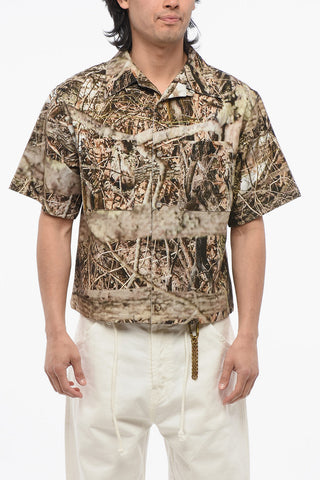 Printed Cotton CAMOUFLAGE Bowling Shirt
