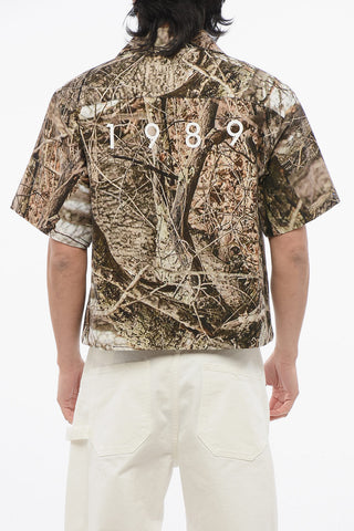 Printed Cotton CAMOUFLAGE Bowling Shirt