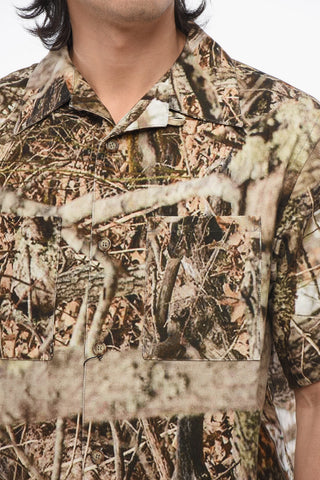 Printed Cotton CAMOUFLAGE Bowling Shirt