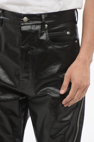 LIDO Coated Cotton Bootcut Pants with Zipped Legs