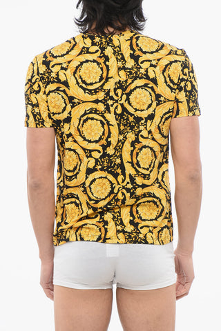 UNDERWEAR Baroque Motif Crew-neck T-Shirt