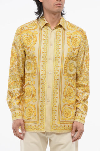 Camicia in Seta Stampata BAROCCO con Collo Francese