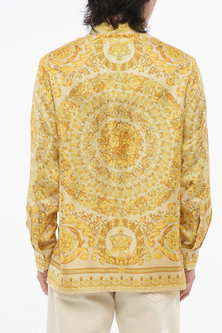 Printed Silk BAROCCO Shirt with Standard Collar