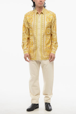 Camicia in Seta Stampata BAROCCO con Collo Francese