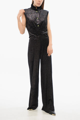 Glittery Velvet Bustier Top