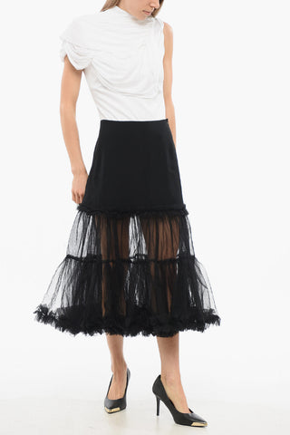 TULLE Gonna BURST INTO BLOSSOM con Volant Tulle