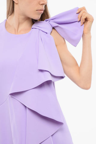 Volant Dress with Bowl Detail