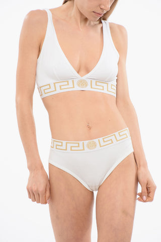 Cotton TOPEKA Underwire Free Bra With Golden-Effect Monogram