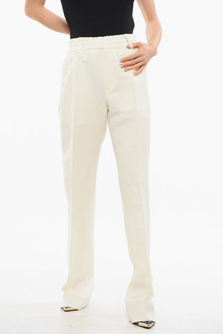 High-Waist Tailored Trousers with Pleats