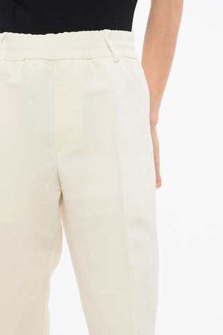 High-Waist Tailored Trousers with Pleats