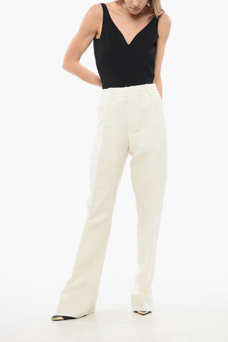 High-Waist Tailored Trousers with Pleats