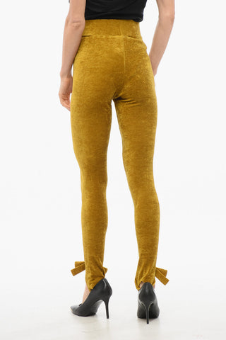 Leggings with Velvet Straps