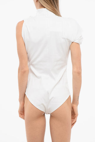 Body Drappeggiato a Collo Alto