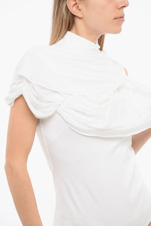 Body Drappeggiato a Collo Alto