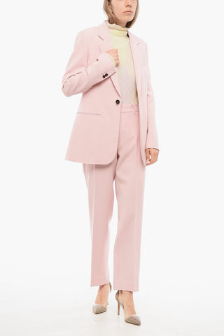 Wool Tailored Blazer with Welt Pockets