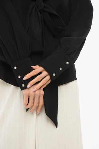 Blouse PUSSY BOW with Lapel