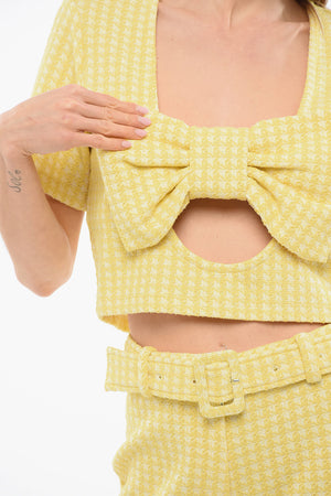 Crop Top BANDEAU BOW Mit Tiefem Ausschnitt