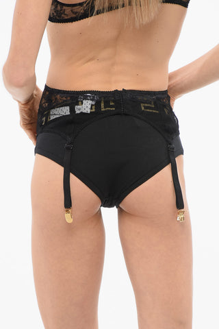 Solid Color Lace  Suspender Belt