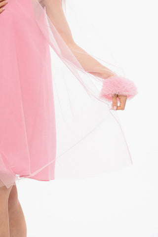Tulle Dress with Boat Neck